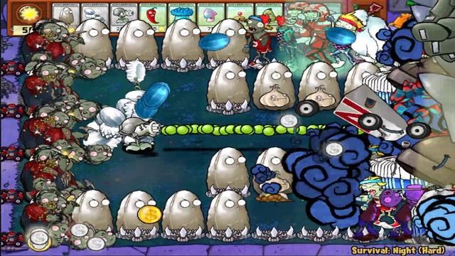 Imitater Plants Gatling pea vs 999 All Zombies - Plants vs Zombies Battlez смотреть онлайн