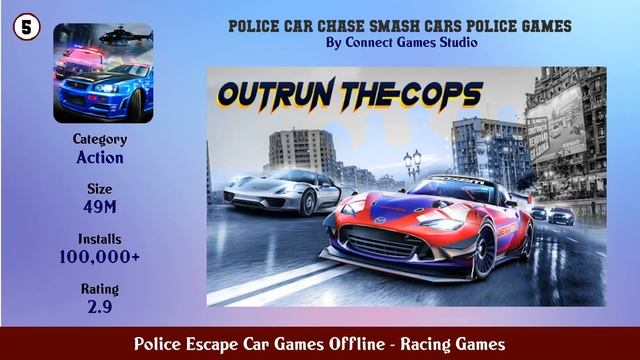 Top 10 Police Escape Car Games Offline Android Games смотреть онлайн