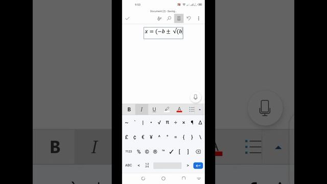 How to Type Quadratic Formula in Mobile Ms Word смотреть онлайн