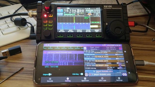 Xiegu X6100 + FT8CN v0.79 Patch 2 смотреть онлайн