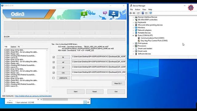 Cara Flash Samsung A20 SM A205F 4 File Firmware Xid