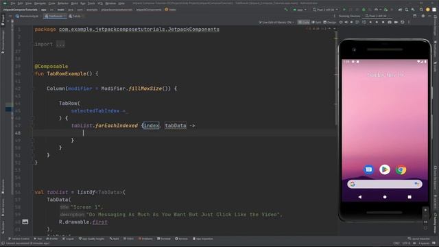 Jetpack Compose Material 3 Complete Tutorial Kotlin Android Studio 13: Tab Row смотреть онлайн