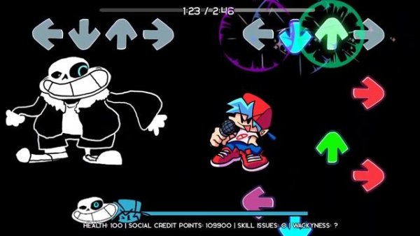 Saness Psych Engine Port - Friday Night Funkin': Indie Cross