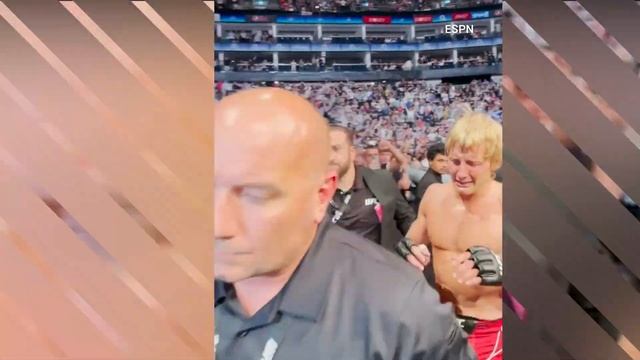 Paddy Pimblett In Tears As He Leaves Octagon At UFC London