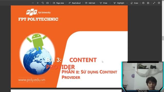 Manh Duy explorer | Tổng quan về Content Provider và Sử dụng Content Provider: Contact, CallLog. смотреть онлайн