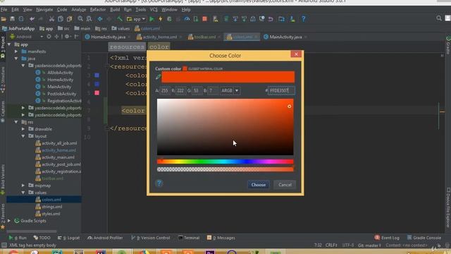 Job Portal App - Part 14 | Design Custom Toolbar смотреть онлайн
