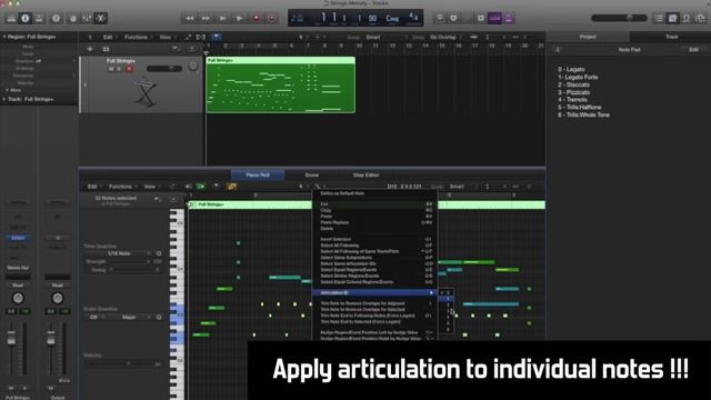 Logic Pro X - Per Note Articulations смотреть онлайн
