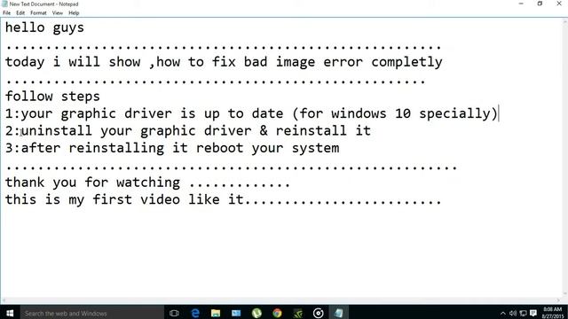 Copy of how to fix bad image error WORKS 100% (WINDOWS 10) смотреть онлайн