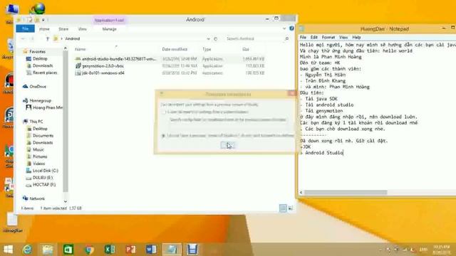 Hướng dẫn cài đặt JDK, Android studio, Genymotion và chương trình hello World смотреть онлайн