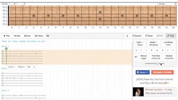How to Create Tabs With Acousterr Tab Maker   Basic Usage