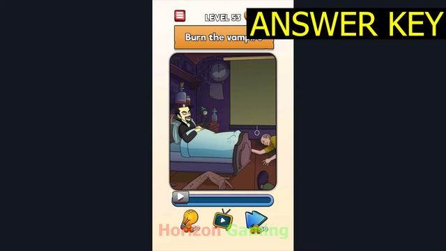 Flashback Tricky Fun Riddles LEVEL 53 Burn the vampire - Gameplay Walkthrough Android IOS смотреть онлайн