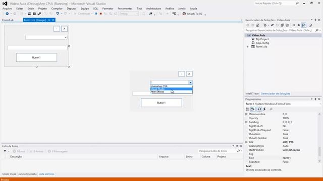 Visual Studio 2012 - Visual Studio Form Aula 2 Combobox смотреть онлайн