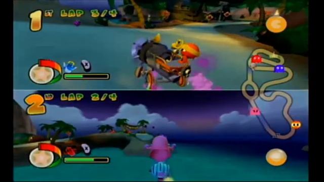 It's Mario Kart, without Mario - Pac-Man World Rally (all courses with Marty) смотреть онлайн