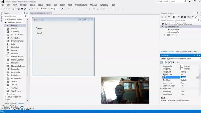 Creating a Windows Form in Microsoft Visual Studio Part 1 смотреть онлайн