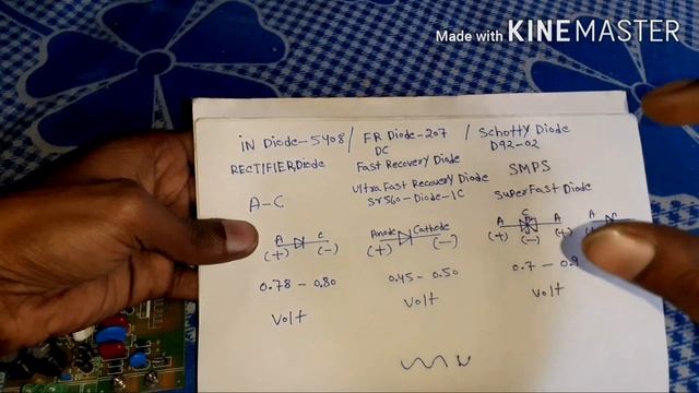 Schottky Diode.in5408 Diode..in4007 Diode..fr207 Diode. Sr Diode.. How To Use Diode