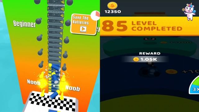 Battery Run | AZ Run - All Level Gameplay Android,iOS - NEW APK MEGA UPDATE KIDS GAMING VIDEO смотреть онлайн