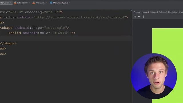 Make your own custom buttons! | How to make custom buttons in Android Studio смотреть онлайн