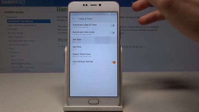 How to Change Date & Time in GIONEE A1 - Time Zone Settings смотреть онлайн