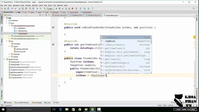 Lập trình Android - RecyclerView - Bài 3: Custom Adapter смотреть онлайн