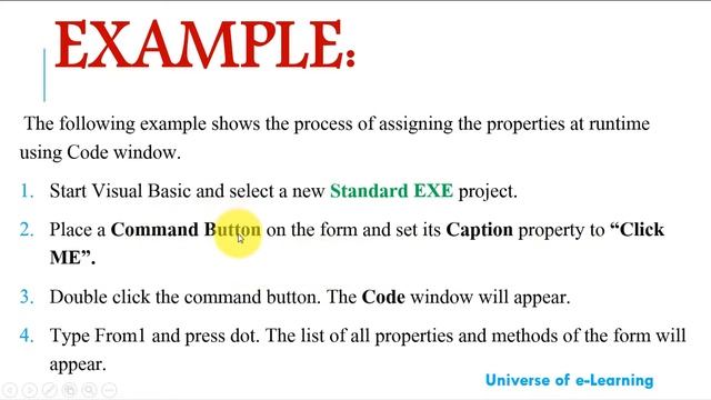 Assigning Properties Design Time, Assigning Properties Runtime in Visual Basic (Ex & Program) Urd смотреть онлайн