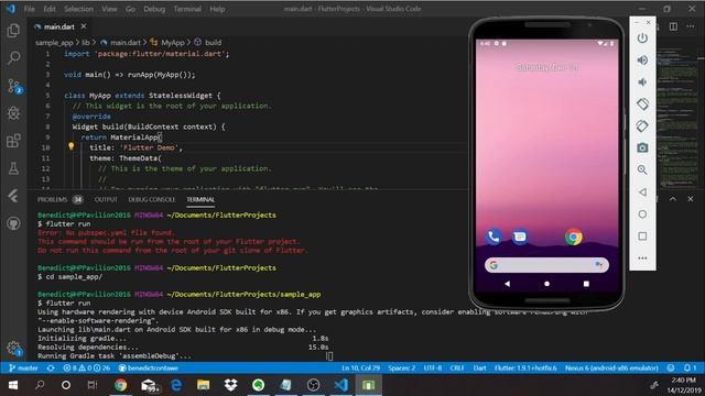 Visual Studio Code (Flutter - Dart) Add back button at App Bar смотреть онлайн