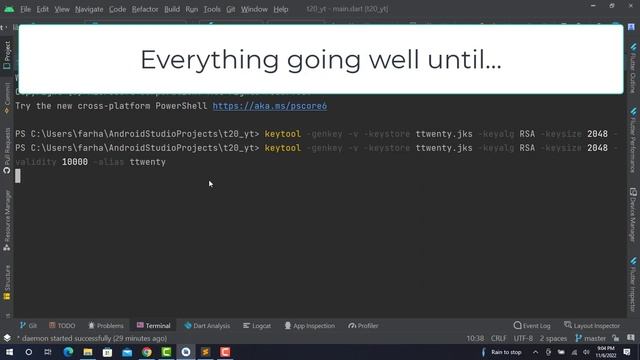 2. Bloopers | Generating signed aab file from flutter project android studio смотреть онлайн