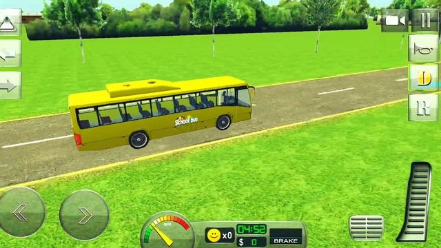 High school bus driving games - private School bus Simulator 3d - school bus Game Android Gameplay смотреть онлайн