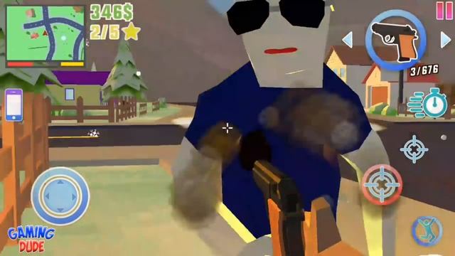 Dude Theft Wars: Open World Sandbox Update - New WINTER SLEIGH Vehicle | Android Gameplay FHD смотреть онлайн