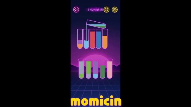 Tic Tac Toe Glow Water Sort Levels 811-820 Hint Videogames Walkthrough • Momicin Gameplay смотреть онлайн