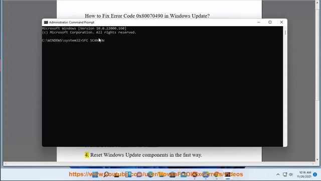 Fix Error Code 0x80070490 in Windows Update on Windows 11/10 смотреть онлайн