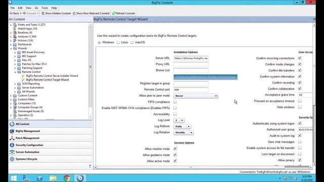 BigFix - Remote Control - Installing and Configuring the BigFix Remote Control Target - Video 1 of смотреть онлайн