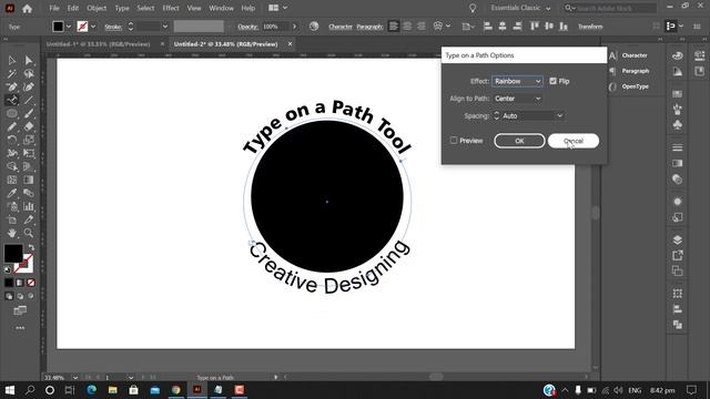 Typing Tools In Adobe Illustrator | Type on a Path Tool | Part 2 | Beginners Tutorial-05 in Urdu смотреть онлайн