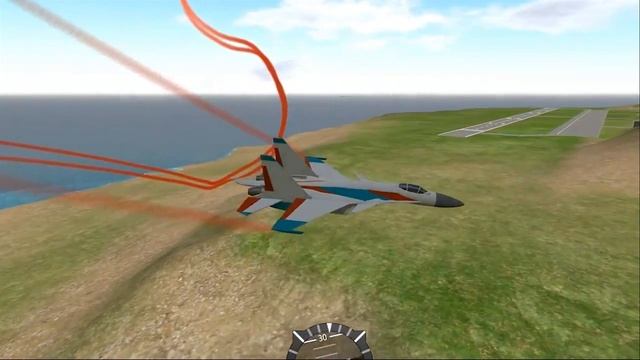Sukhoi Su-37 Thrust Vectoring + Smoke Trails (SimplePlanes) смотреть онлайн