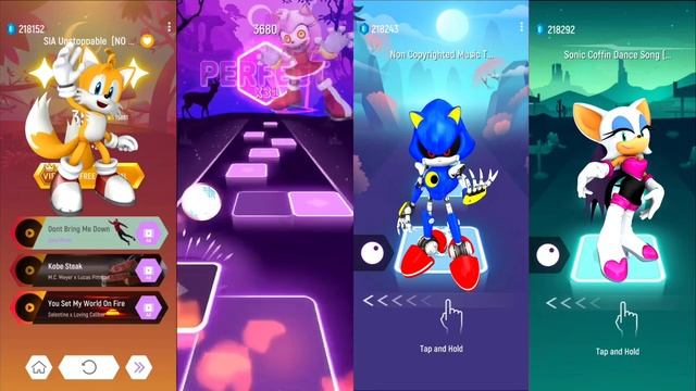 Tails Hedgehog vs Amy Exe vs Metal Sonic vs Rouge Tiles Hop EDM Rush смотреть онлайн
