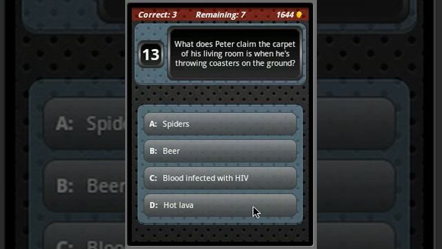 Family Guy Trivia Game Play Thought - Android App смотреть онлайн