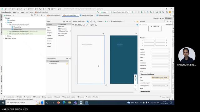 Explicit Intent in Android 2023 Harendra Sir @HSNClasses1987 смотреть онлайн