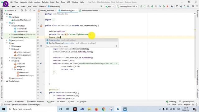 How to convert website to android app in Android Studio 2021 | Lodging Dialog & ProgressBar | Part смотреть онлайн
