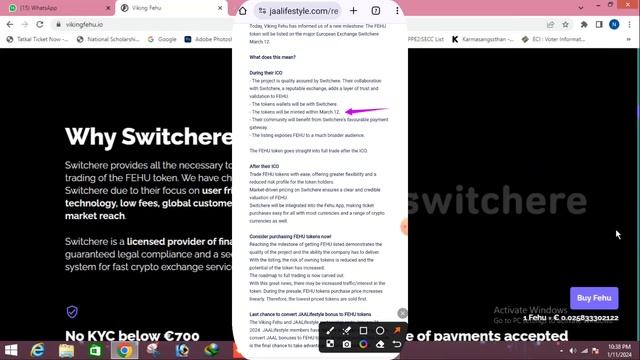 INPORTENT NEWS LETTER & FEHU CRYPTO LISTED 12 MARCH 2024 SWITCHERE EXCHANGE смотреть онлайн