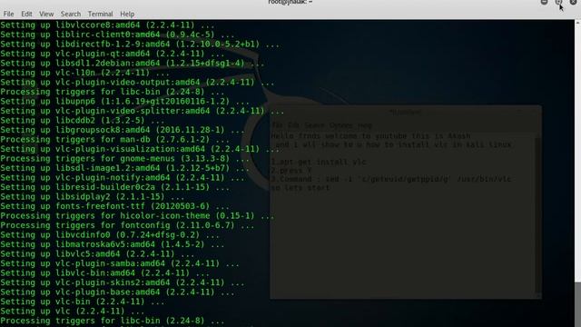 Kali Linux 2016.2 Tutorials : How to Install Vlc Player смотреть онлайн