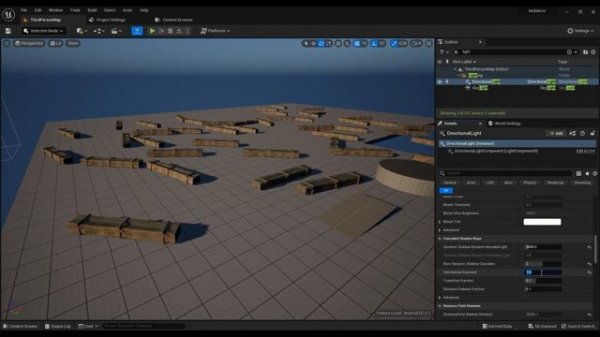 Optimizing shadows in mobile devices in UE5