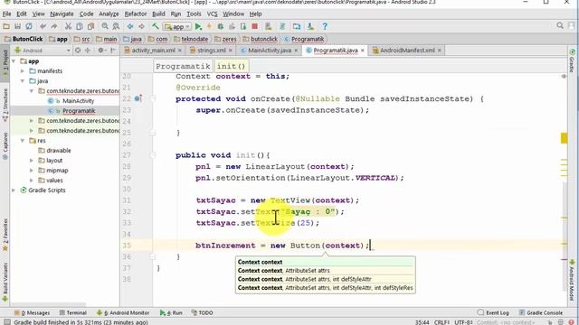 Çalışma Zamanında(Programatik) Buton TextView Ekleme ve Buton Click Olayı смотреть онлайн