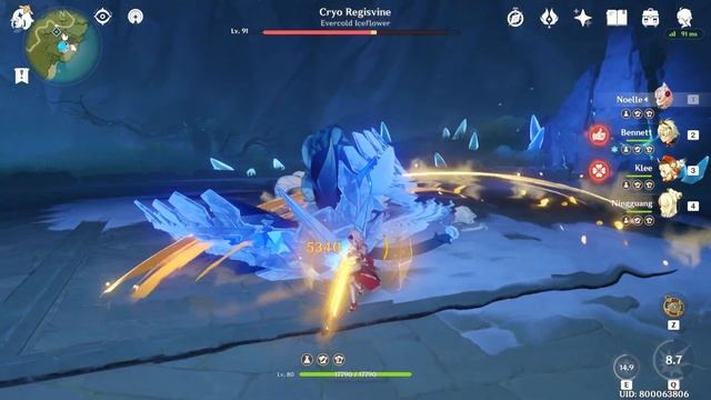 Genshin Impact - Noelle DPS 5800 Atk Damage Test Full Food vs Team Support Showcase смотреть онлайн