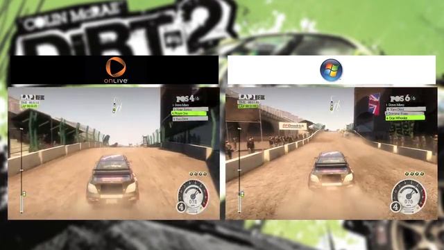 OnLive vs PC Dirt 3 comparison смотреть онлайн