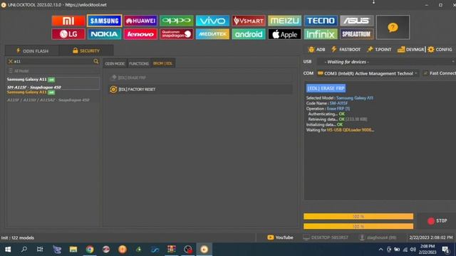 Samsung A11 SM-A115F FRP bypass google account with EDL mode (unlocktool) смотреть онлайн