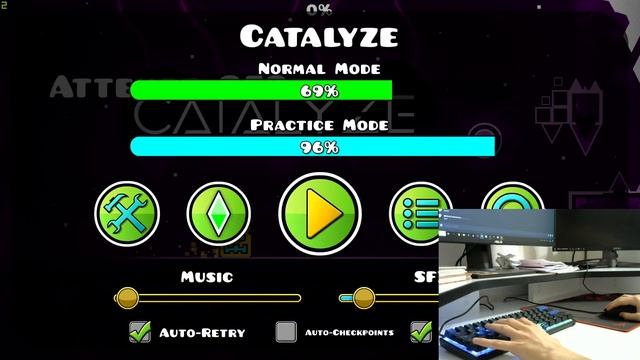 Catalyze 75% 38-100 | Extreme Demon | 300 FPS bypass | Geometry Dash смотреть онлайн