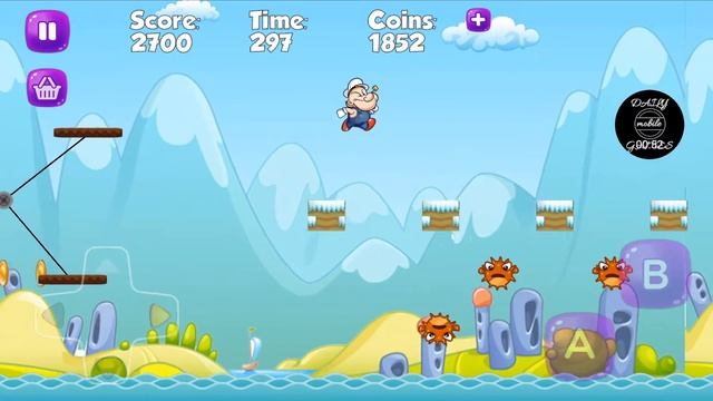 Papaye Man Jungle Sailor | Level #57 | Super Mario Run like game смотреть онлайн