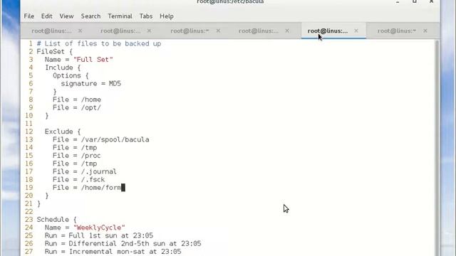 Bacula Director configuration on centos7 смотреть онлайн