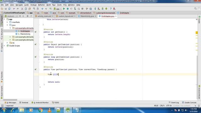 Custom Gridview Example In Android смотреть онлайн