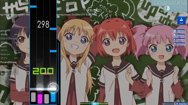 『osu!mania』Nanamori-Chu☆Goraku-Bu - Yuriyurararara Yuruyuri Daijiken (TV Size) [4K HD] S 96.41% смотреть онлайн