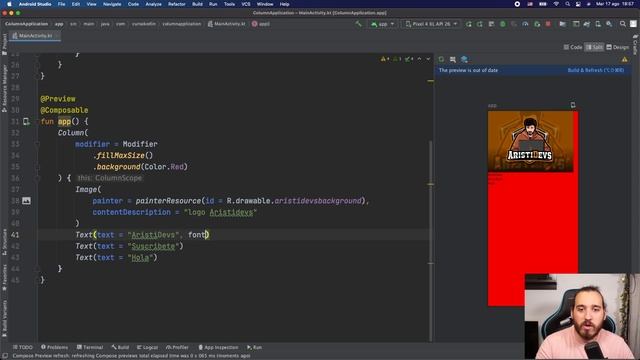 COLUMNAS en JETPACK COMPOSE - Curso Jetpack Compose desde cero - Tutorial Android COMPOSE [2021] смотреть онлайн